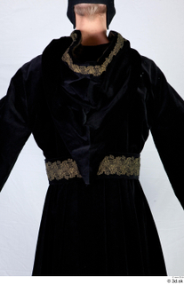  Photos Medieval Monk in Black suit 1 15th century Medieval Clothing Monk black habit upper body 0006.jpg